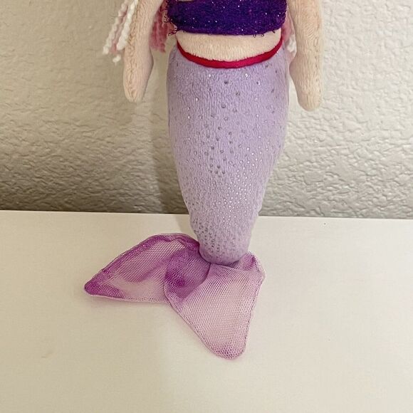 Douglas Cuddle Toys Mermaid Plush Doll Yarn Hair Purple Sparkle 10" - Picture 3 of 10
